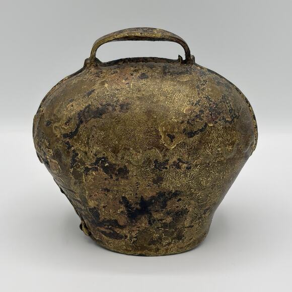 Ghuyeres Vintage Swiss Cowbell Brass Loud Tone Ring 4.5” - Picture 3 of 9